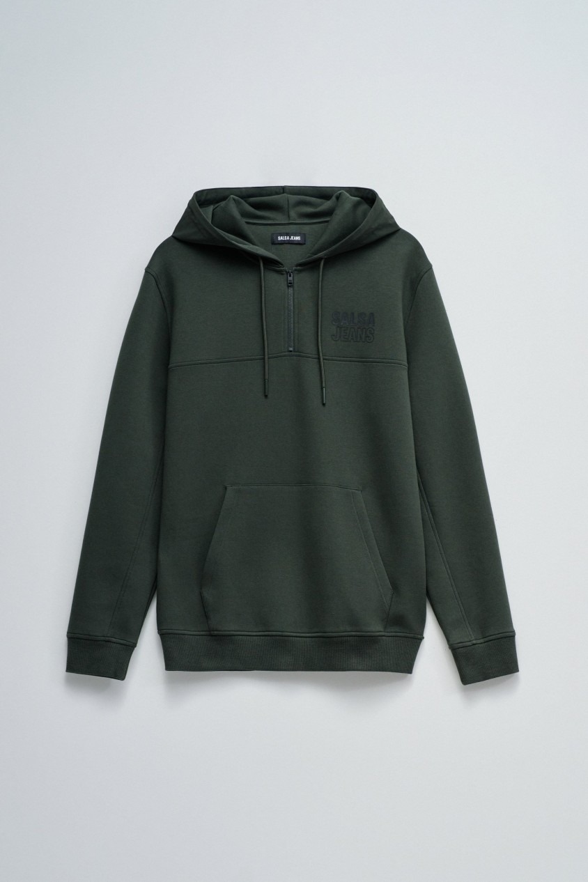 VESTE À CAPUCHE AVEC FERMETURE ÉCLAIR