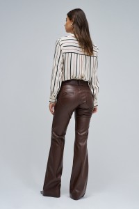 SECRET CHINO PUSH IN FLARE LEATHER EFFECT