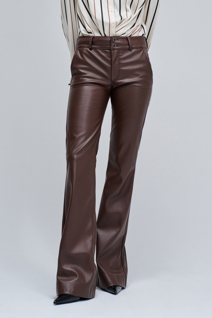 SECRET CHINO PUSH IN FLARE LEATHER EFFECT