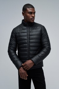 CHAQUETA ACOLCHADA EFECTO PIEL