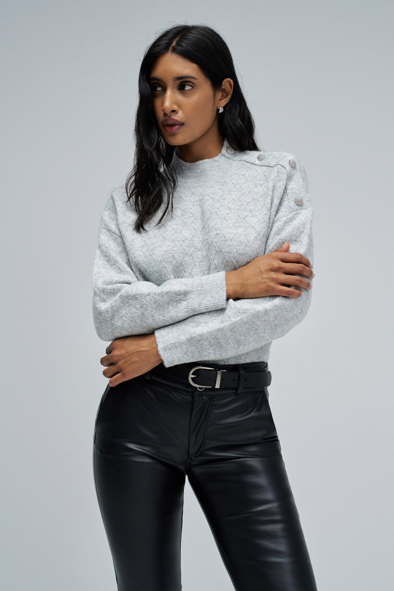 CAMISOLA DE MALHA COM LUREX