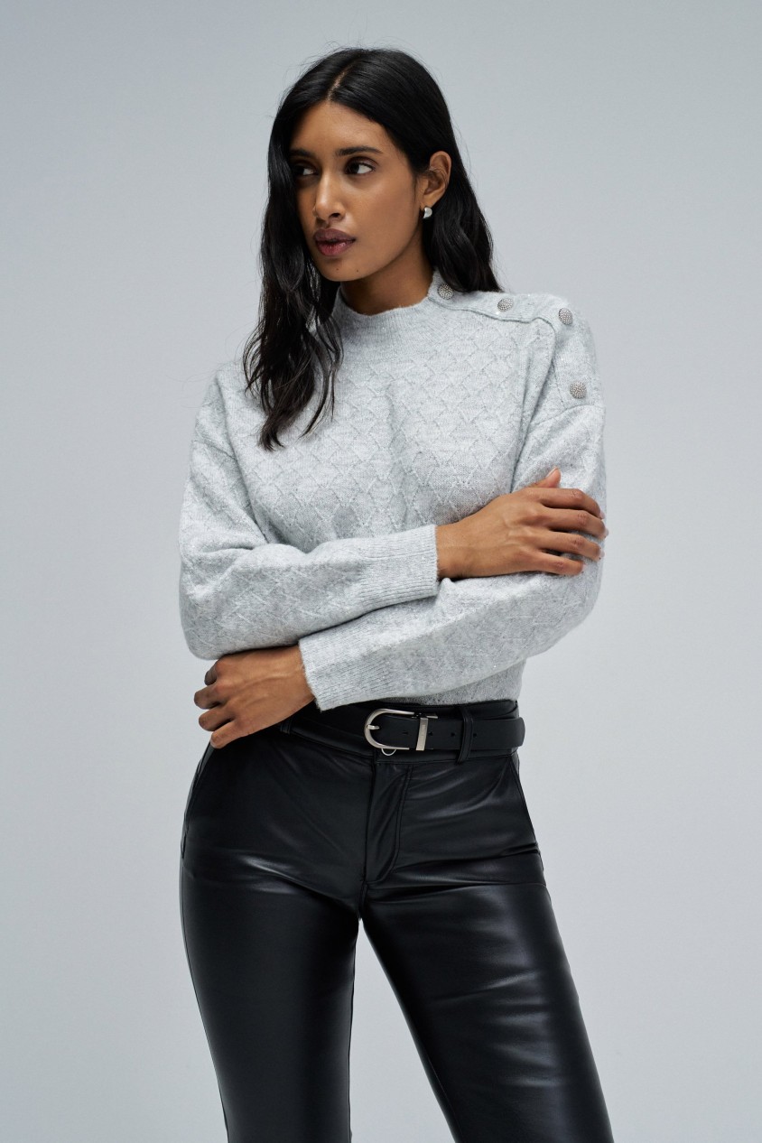 CAMISOLA DE MALHA COM LUREX