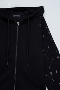 VESTE  CAPUCHE AVEC FERMETURE CLAIR