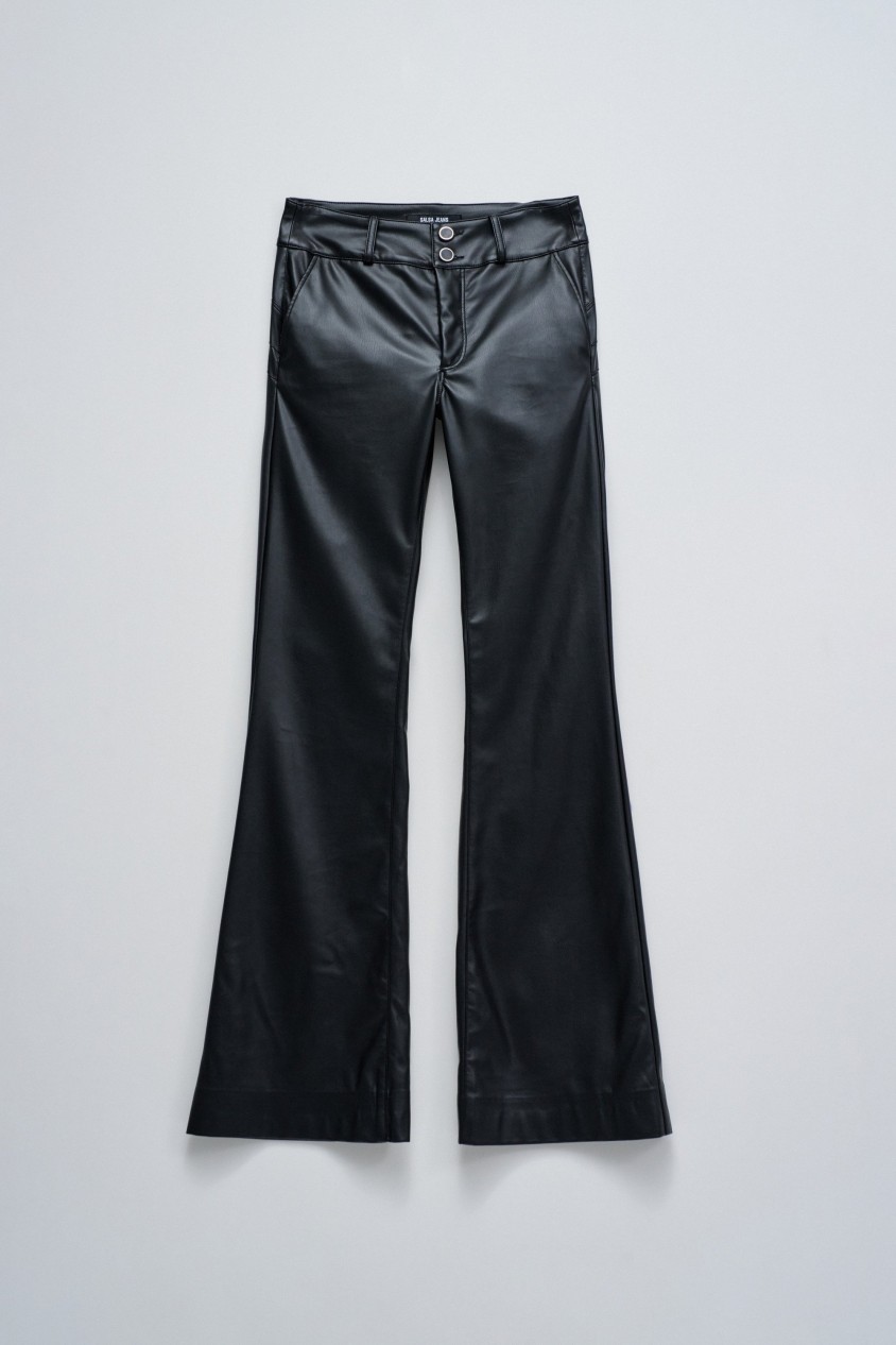 SECRET CHINO PUSH IN FLARE LEATHER EFFECT