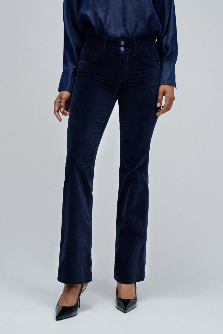 JEANS SECRET PUSH IN BOOTCUT EM VELUDO