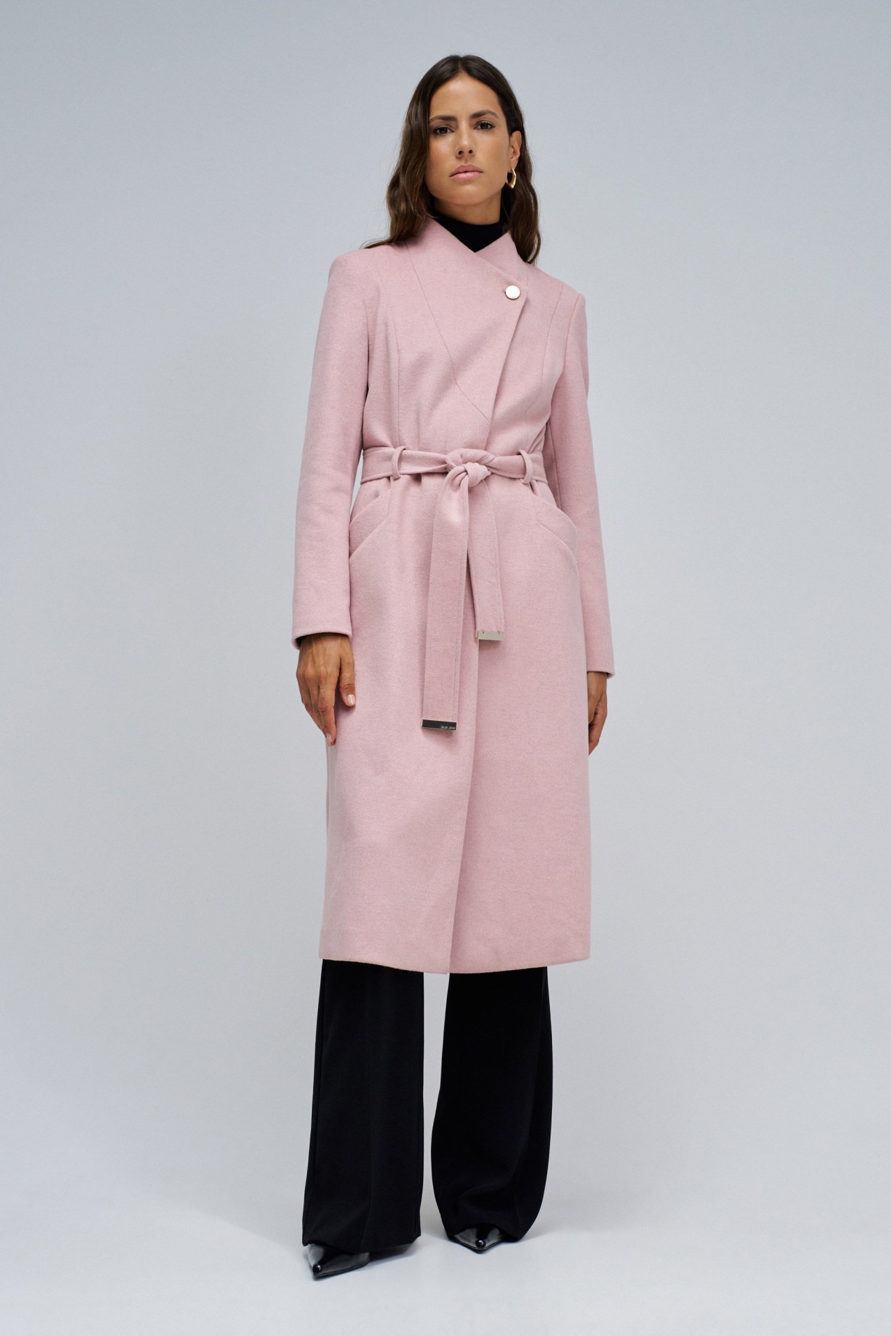 GRACE LONGWOOLLEN COAT WITH BELT