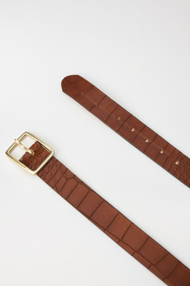 CEINTURE EN CUIR TEXTURÉ