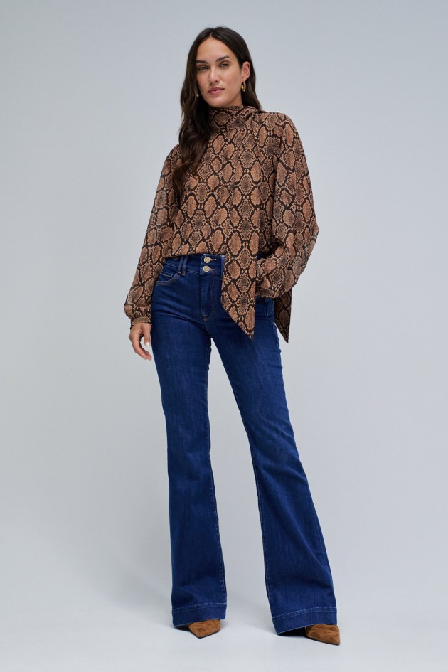 TIERDRUCK STERN CLUB BLUSE