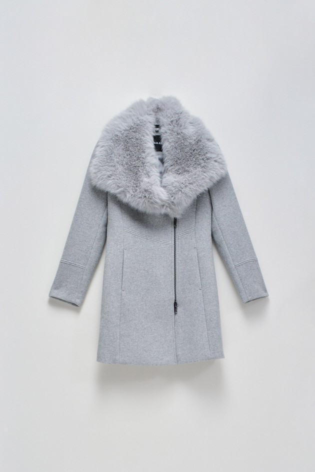 STOFFJACKE GRACE MIT KUNSTPELZ