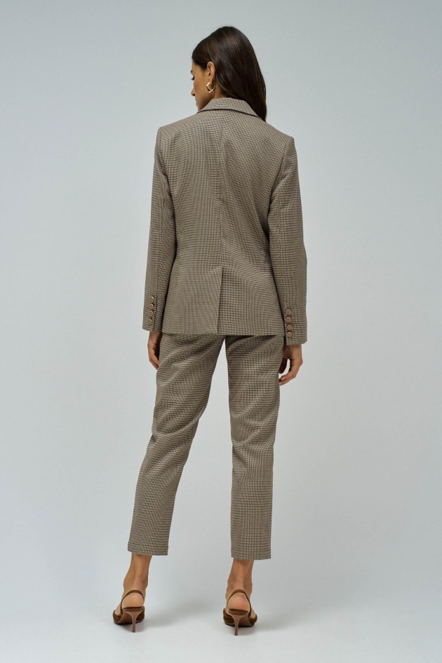 BLAZER CINTADO COM PADRÃO XADREZ