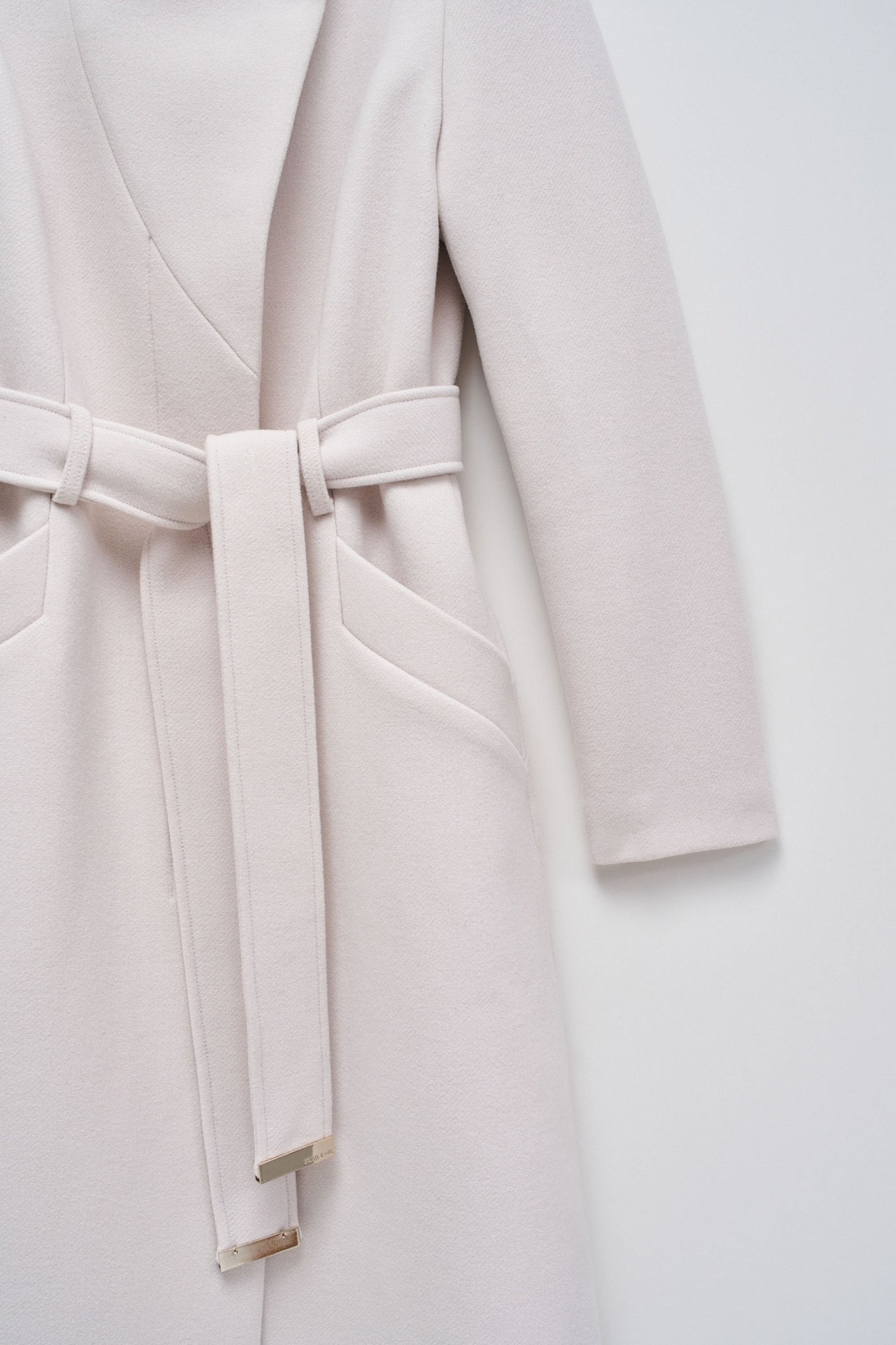 VESTE LONGUE EN TISSU GRACE AVEC CEINTURE