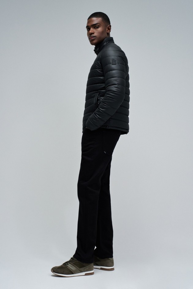 CHAQUETA ACOLCHADA EFECTO PIEL