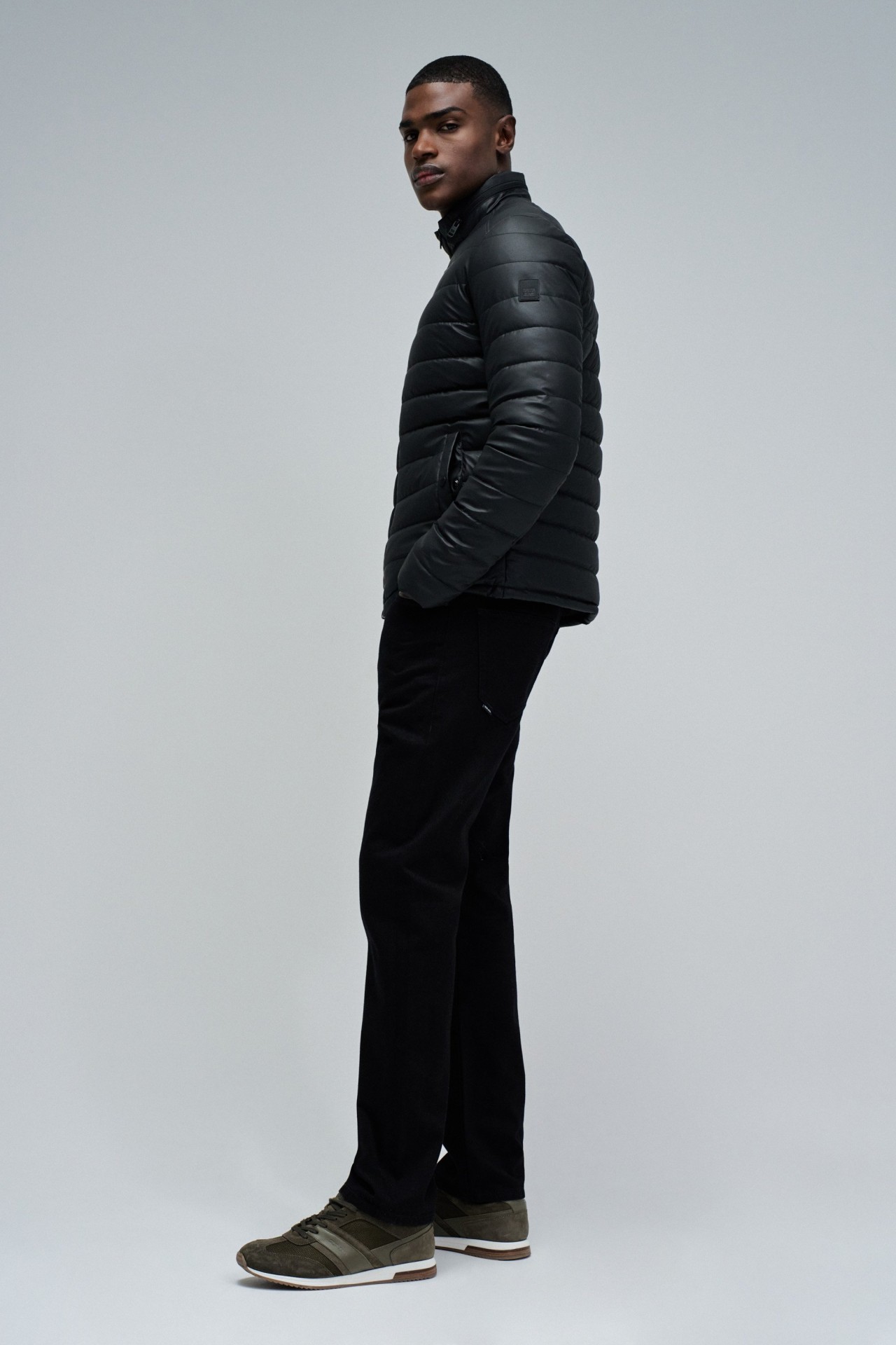 VESTE METELASSÉE EFFET CUIR