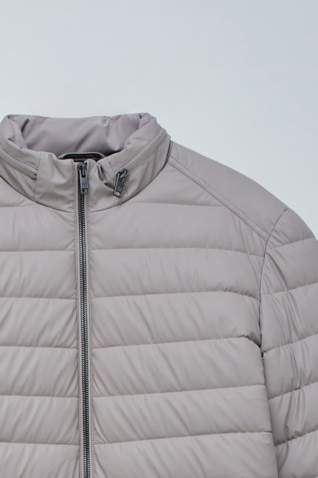 PUFFER JACKET LEATHER EFFECT