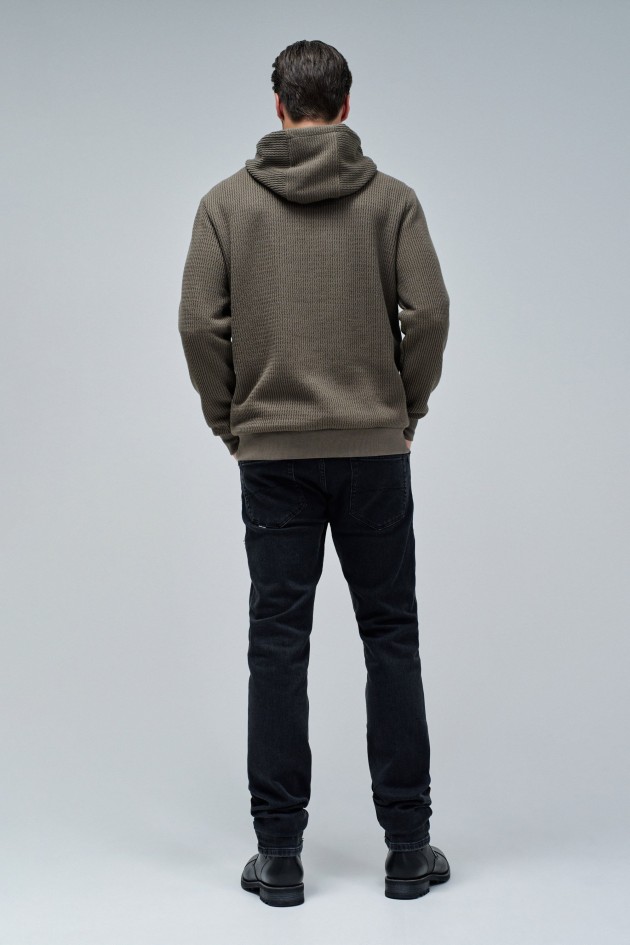 HOODIE EM MALHA TEXTURADA