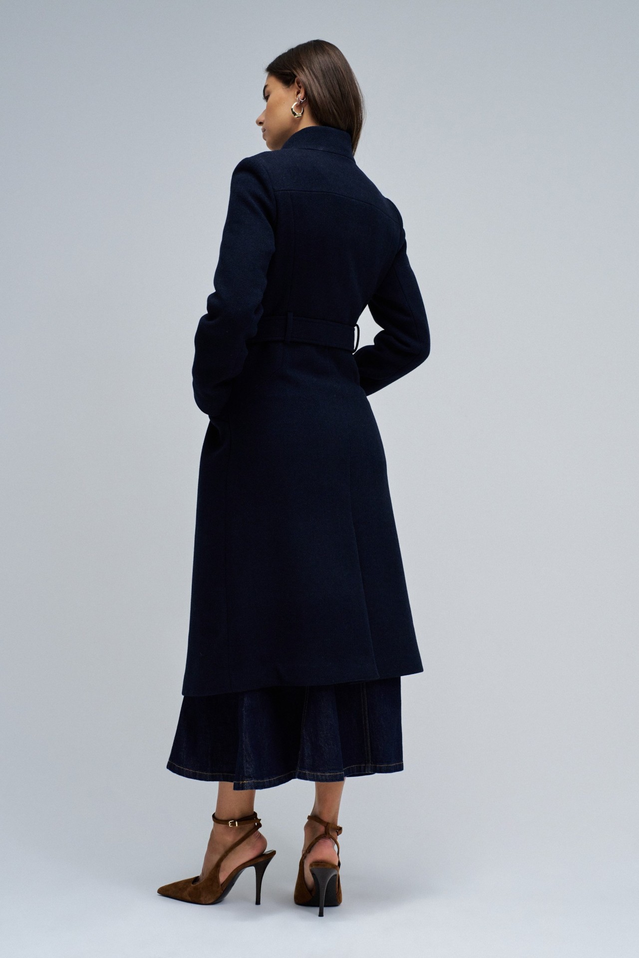 GRACE LONG WOOLLEN COAT WITH BELT
