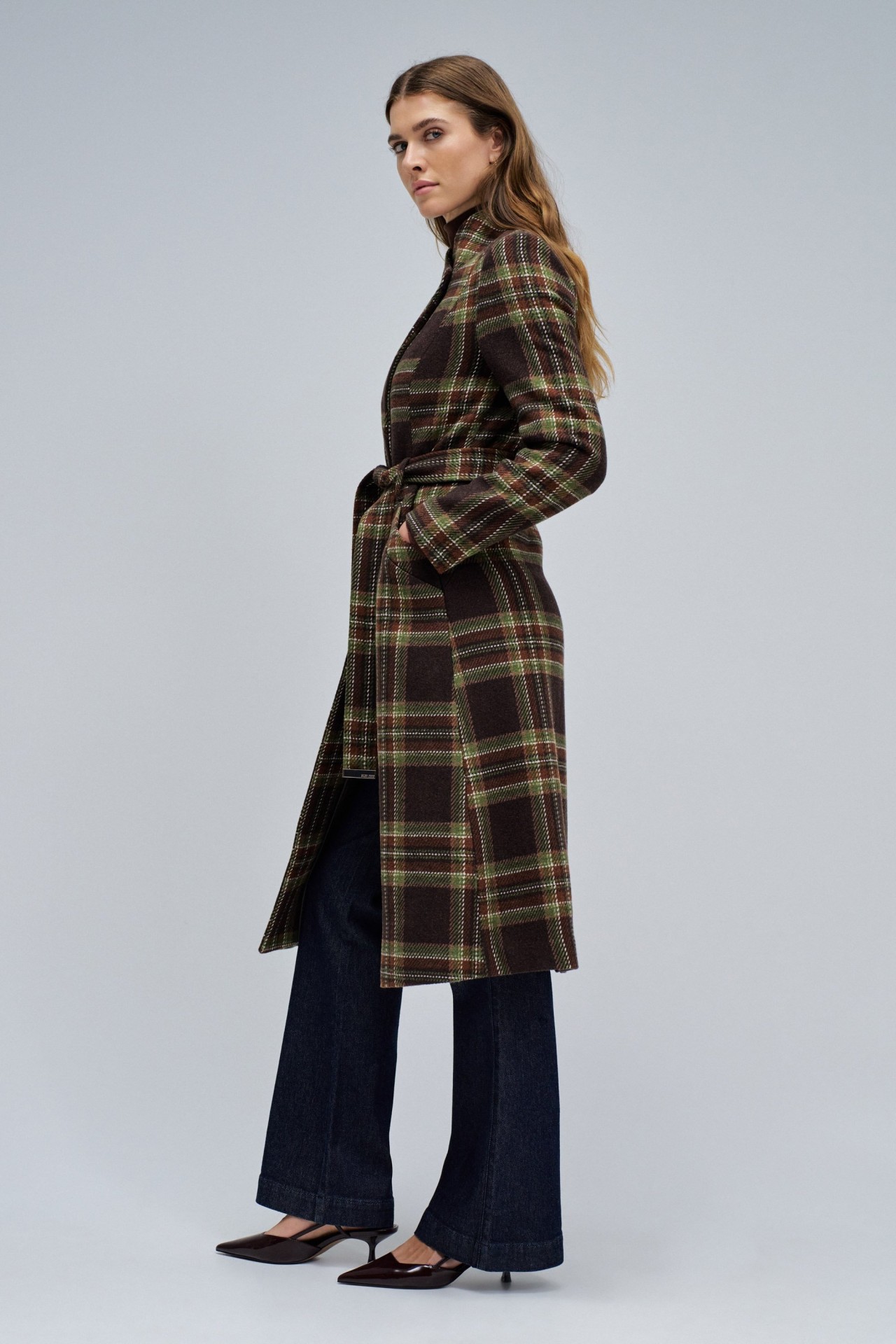 GRACE LONG WOOLLEN COAT WITH BELT