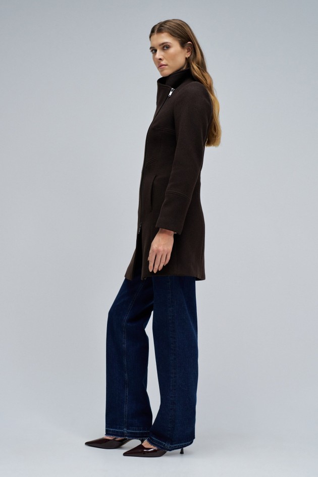 VESTE EN LAINE GRACE AVEC FOURRURE