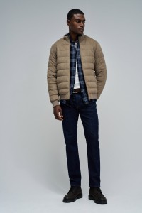 CASACO PUFFER EM SUEDE