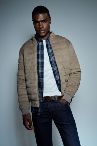 CASACO PUFFER EM SUEDE