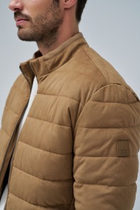 PUFFER JACKE AUS WILDLEDER
