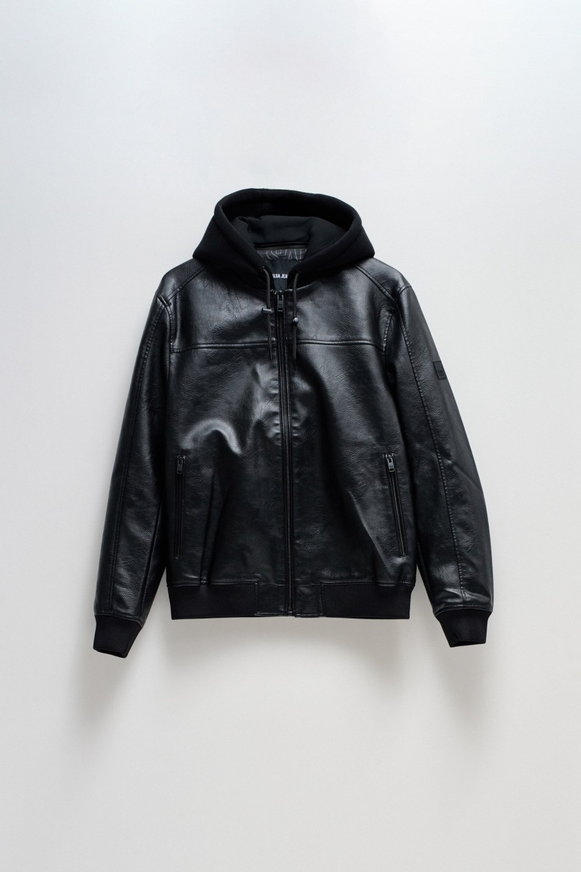 BLOUSON EFFET CUIR
