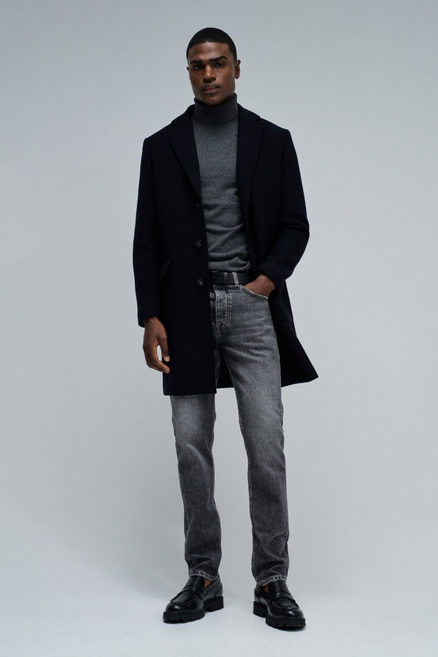 WOOL COAT WITH HOOD