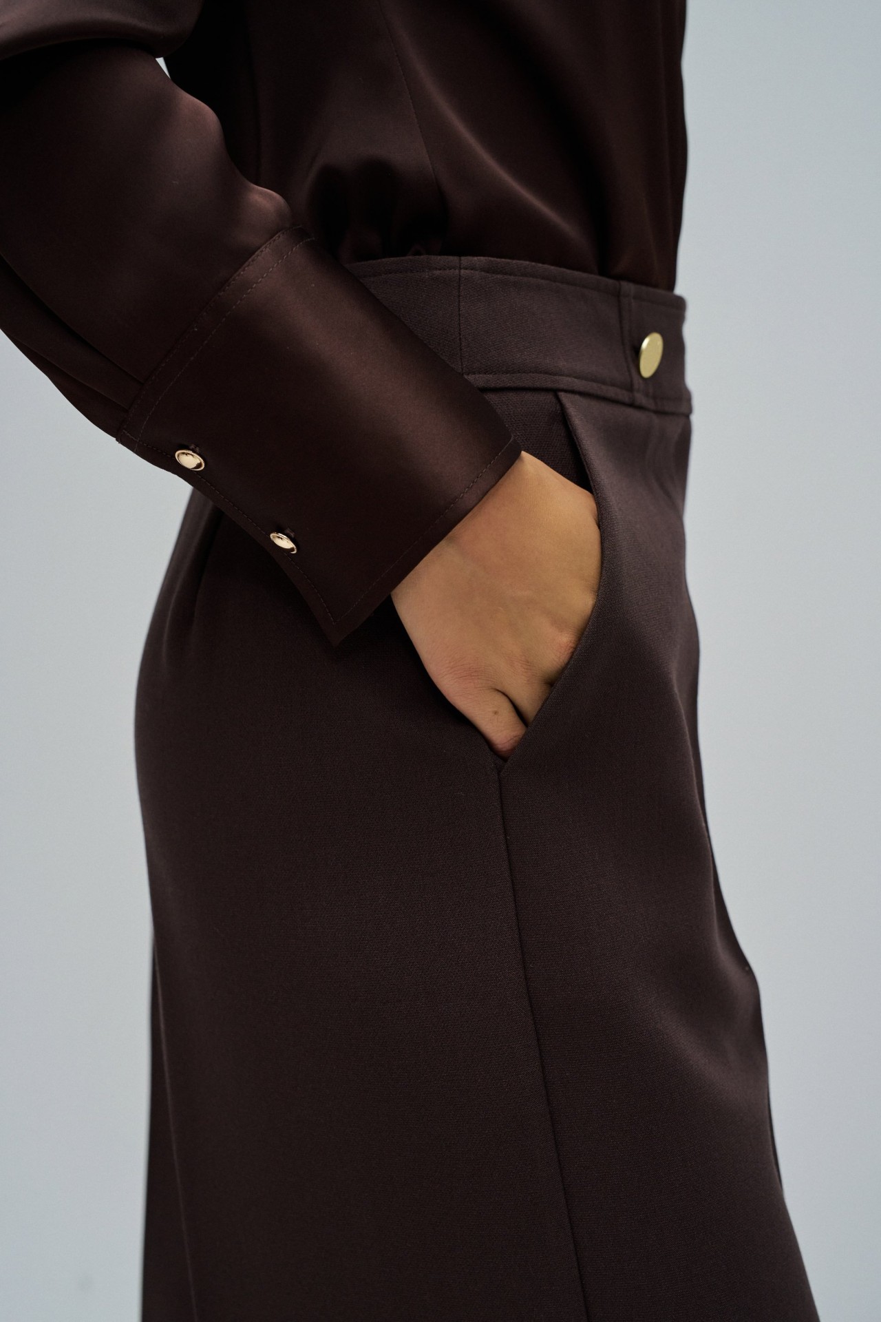 FABRIC TROUSERS WITH WIDE LEG