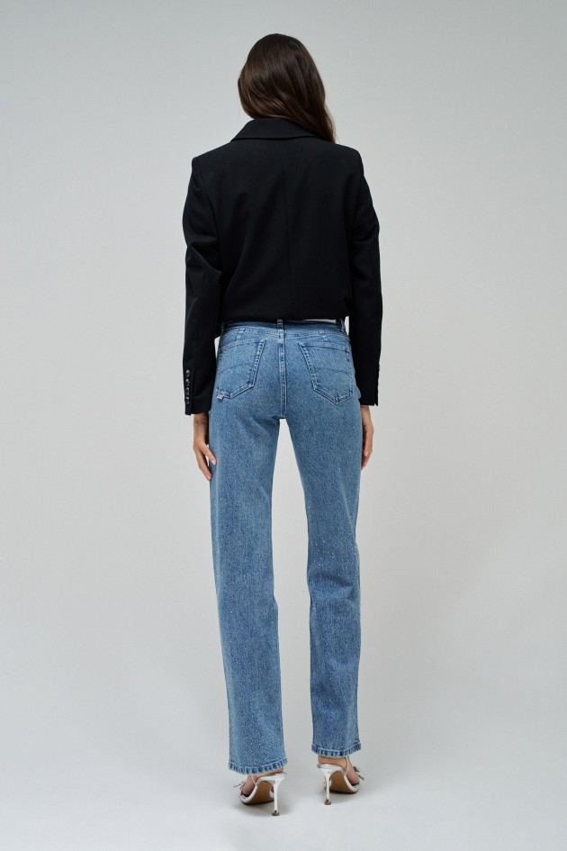 TRUE STRAIGHT JEANS WITH GEMS