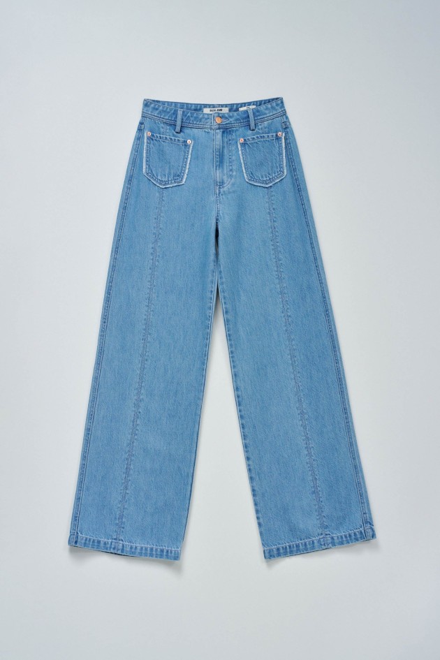 WIDE LEG JEANS IN LIGHTDENIM
