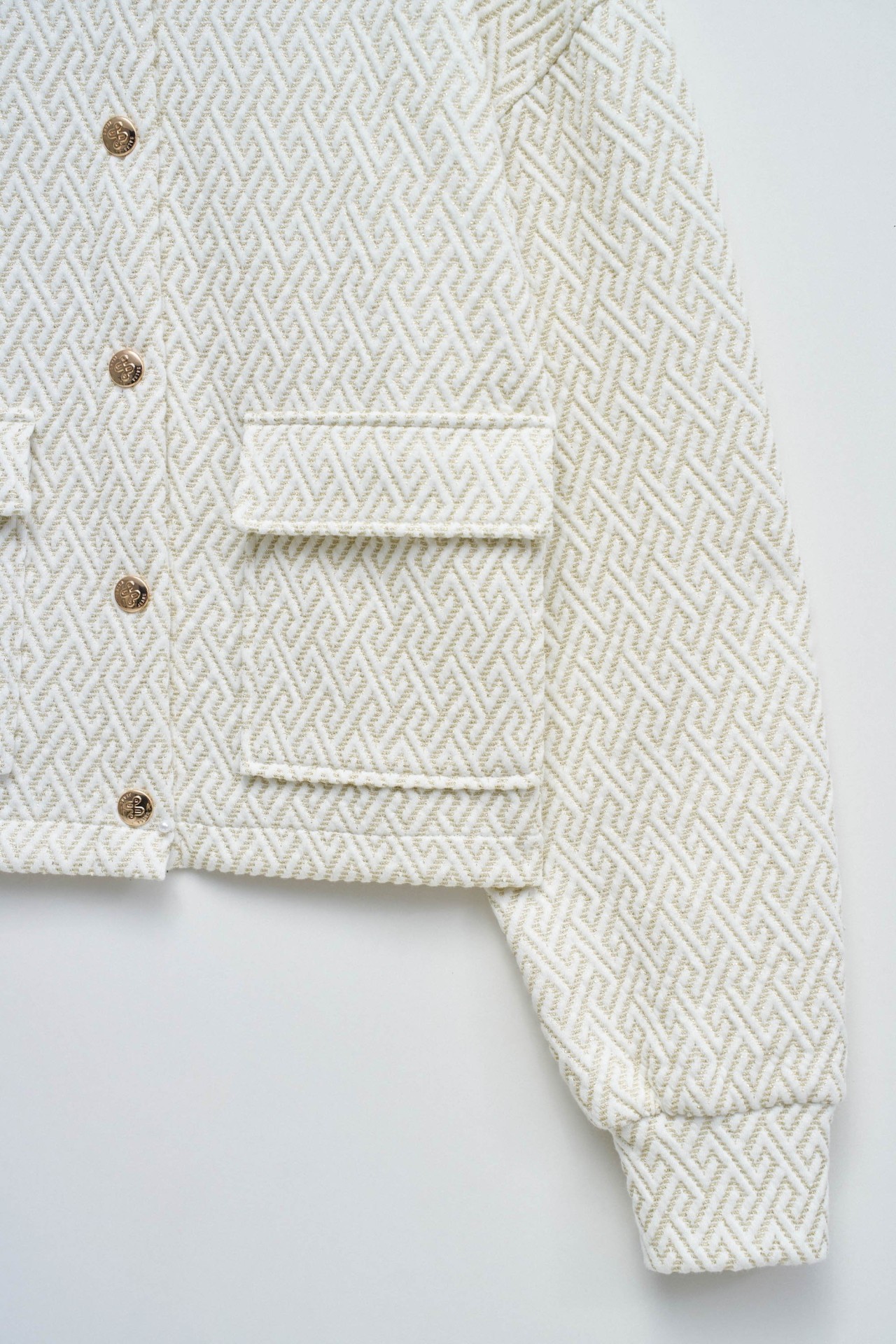 VESTE EN MOLLETON AVEC JACQUARD