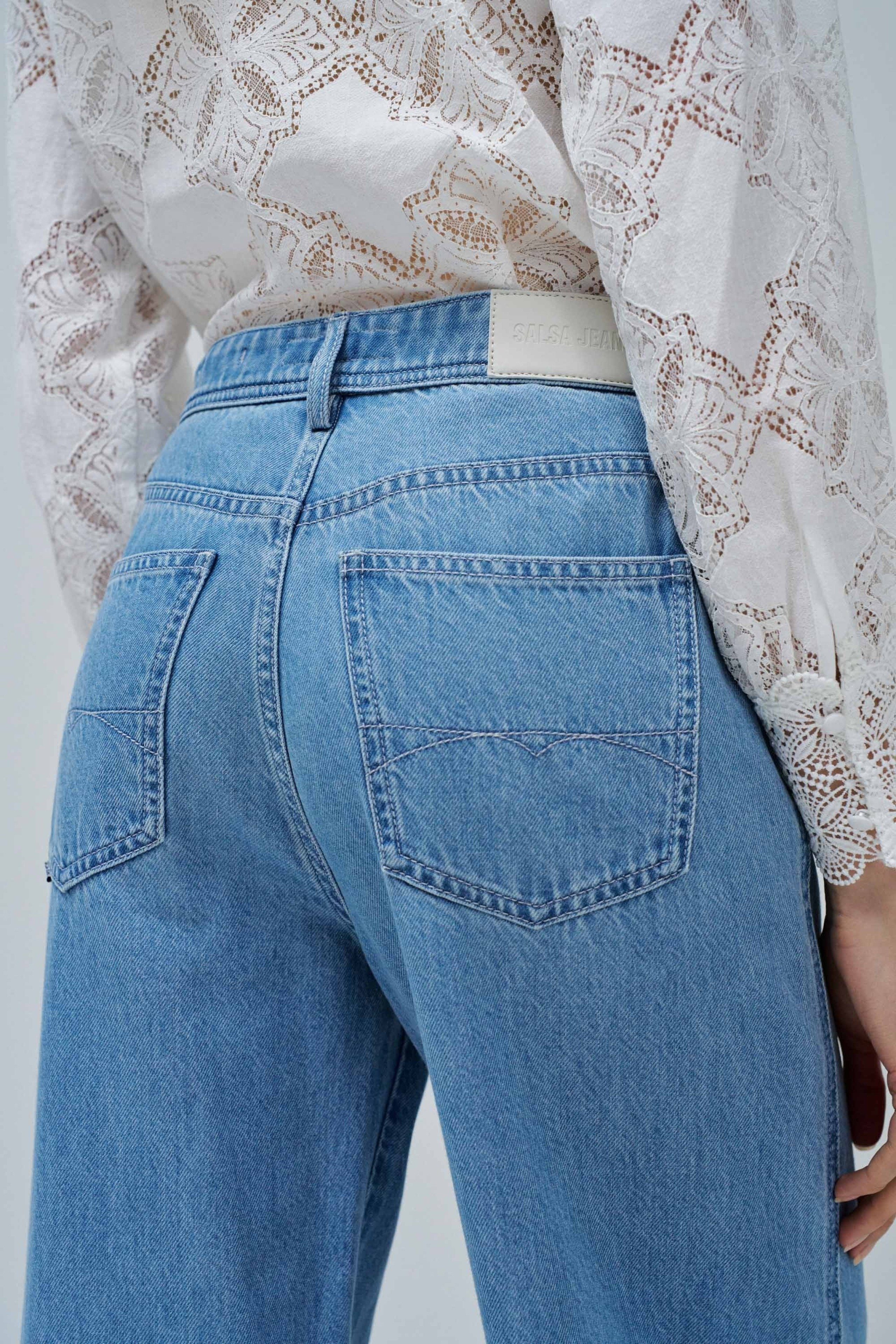 VAQUEROS WIDE LEG EN LIGHTDENIM