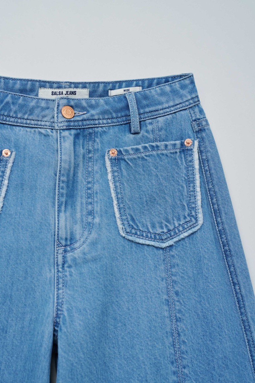 JEAN WIDE LEG EN LIGHTDENIM