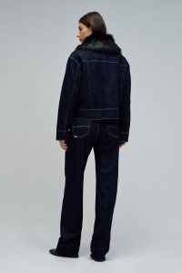 JEANSJACKE MIT FELL