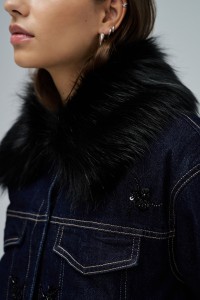 JEANSJACKE MIT FELL