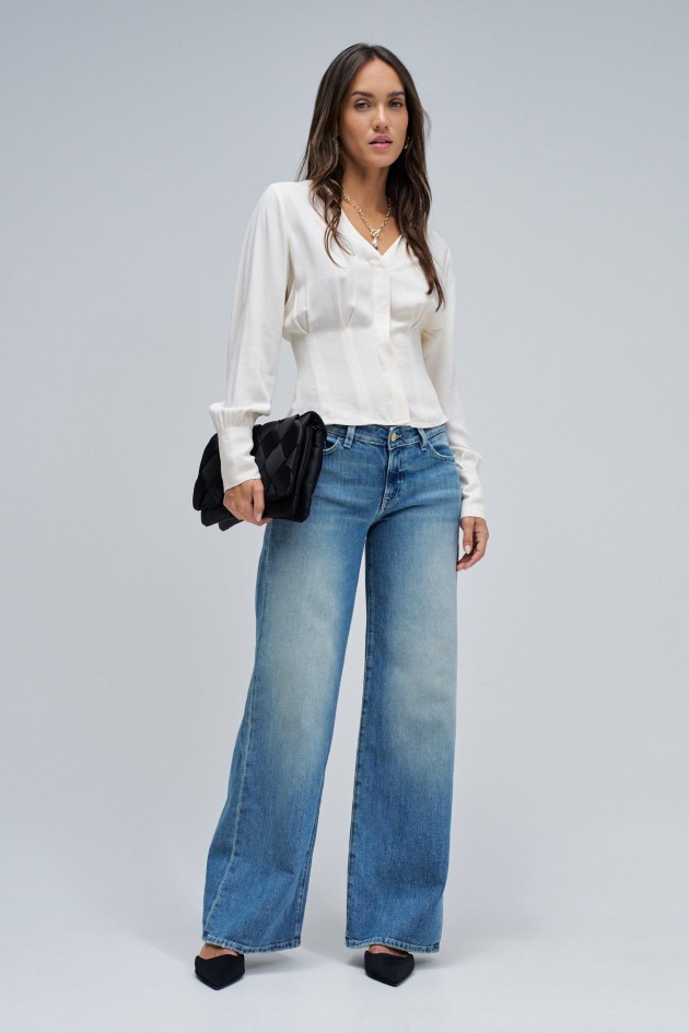 LOW RISE WIDE JEANS