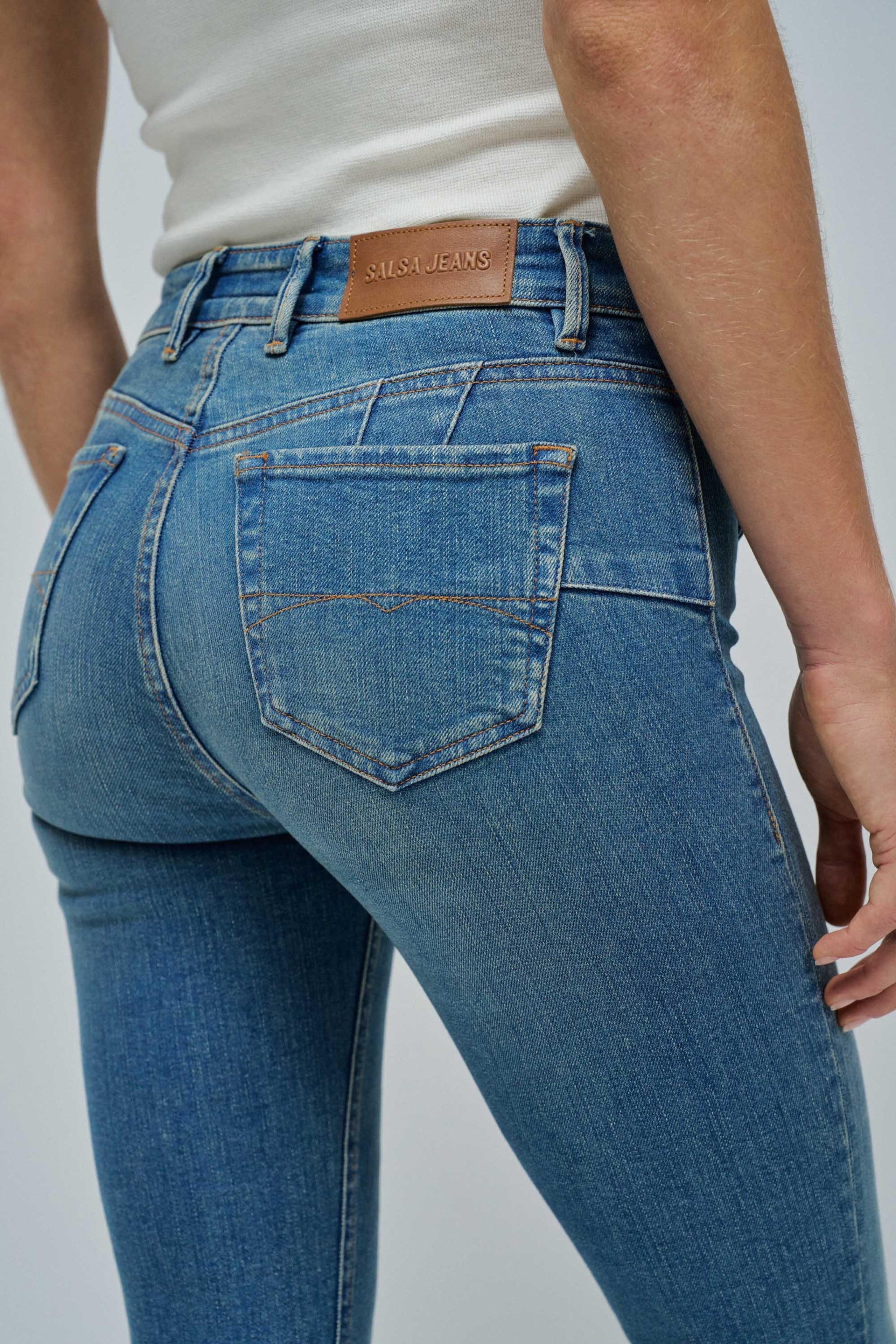 DESTINY PUSH UP CROPPED SKINNY JEANS