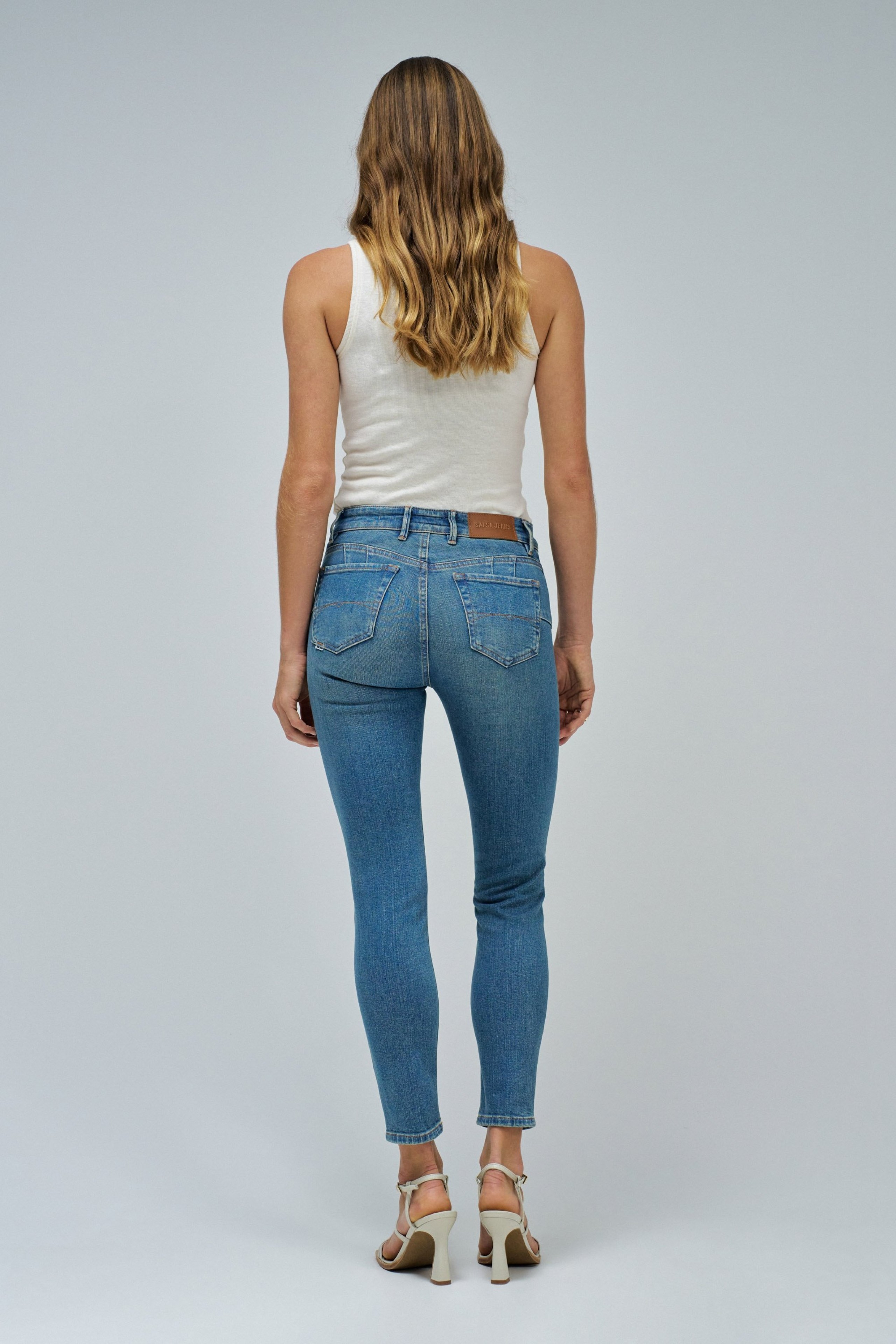 DESTINY PUSH UP CROPPED SKINNY JEANS