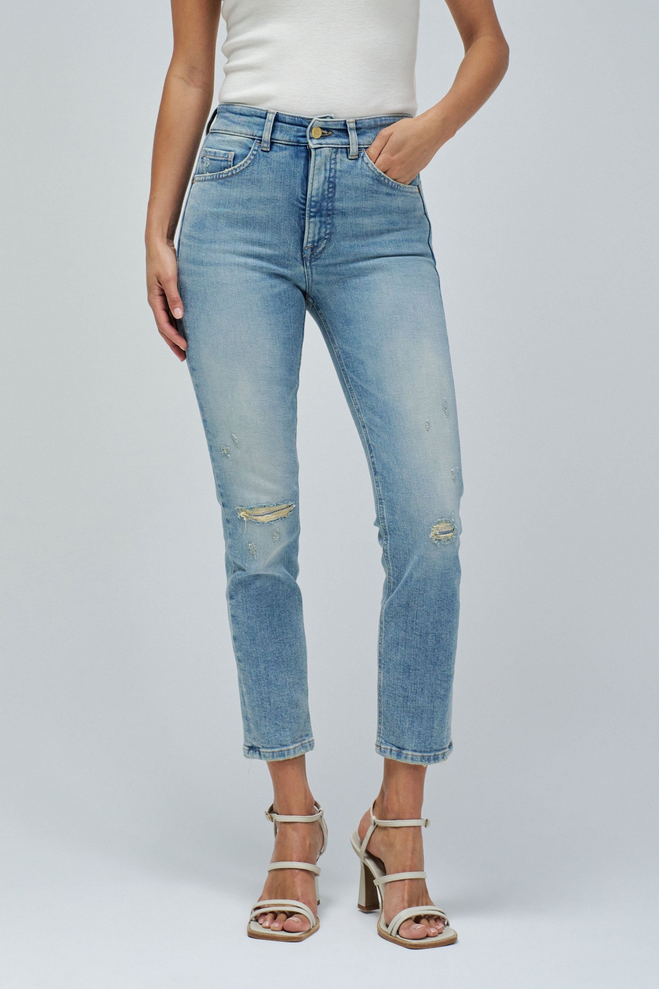 FAITH PUSH IN CROPPED SLIM JEANS