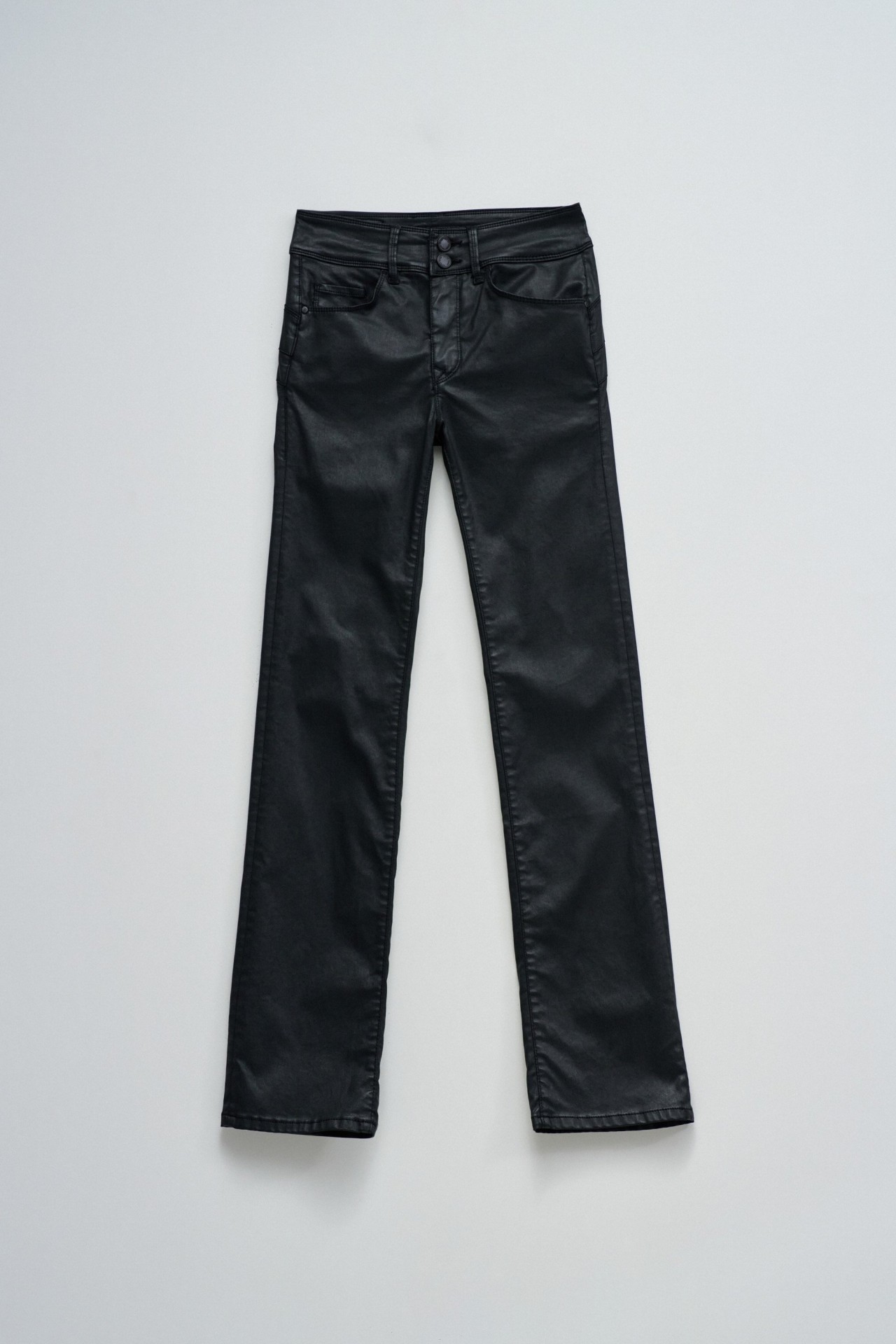 SECRET PUSH IN STRAIGHT IN COATING JEANS
