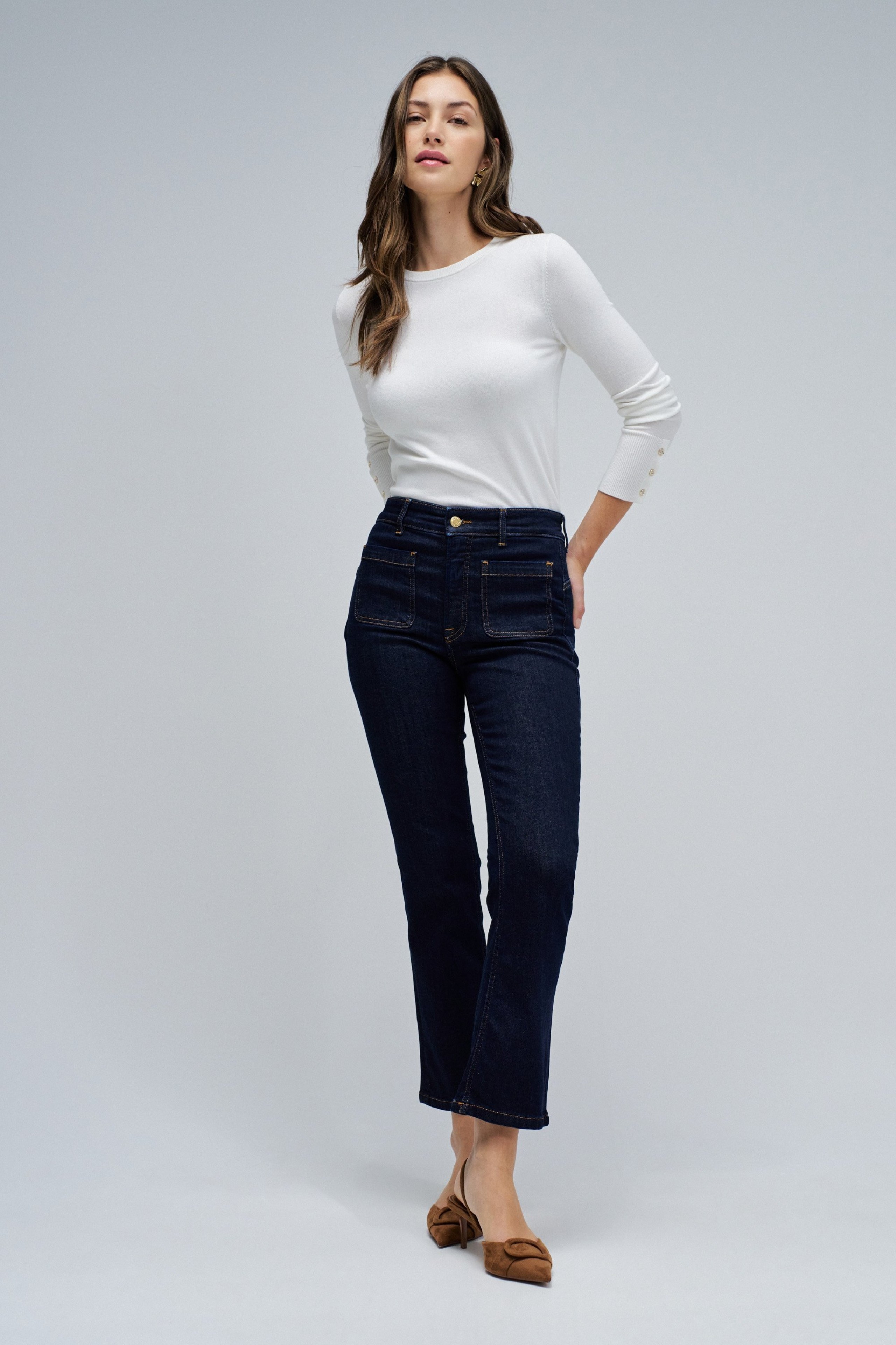 JEANS FAITH PUSH IN CROPPED FLARE