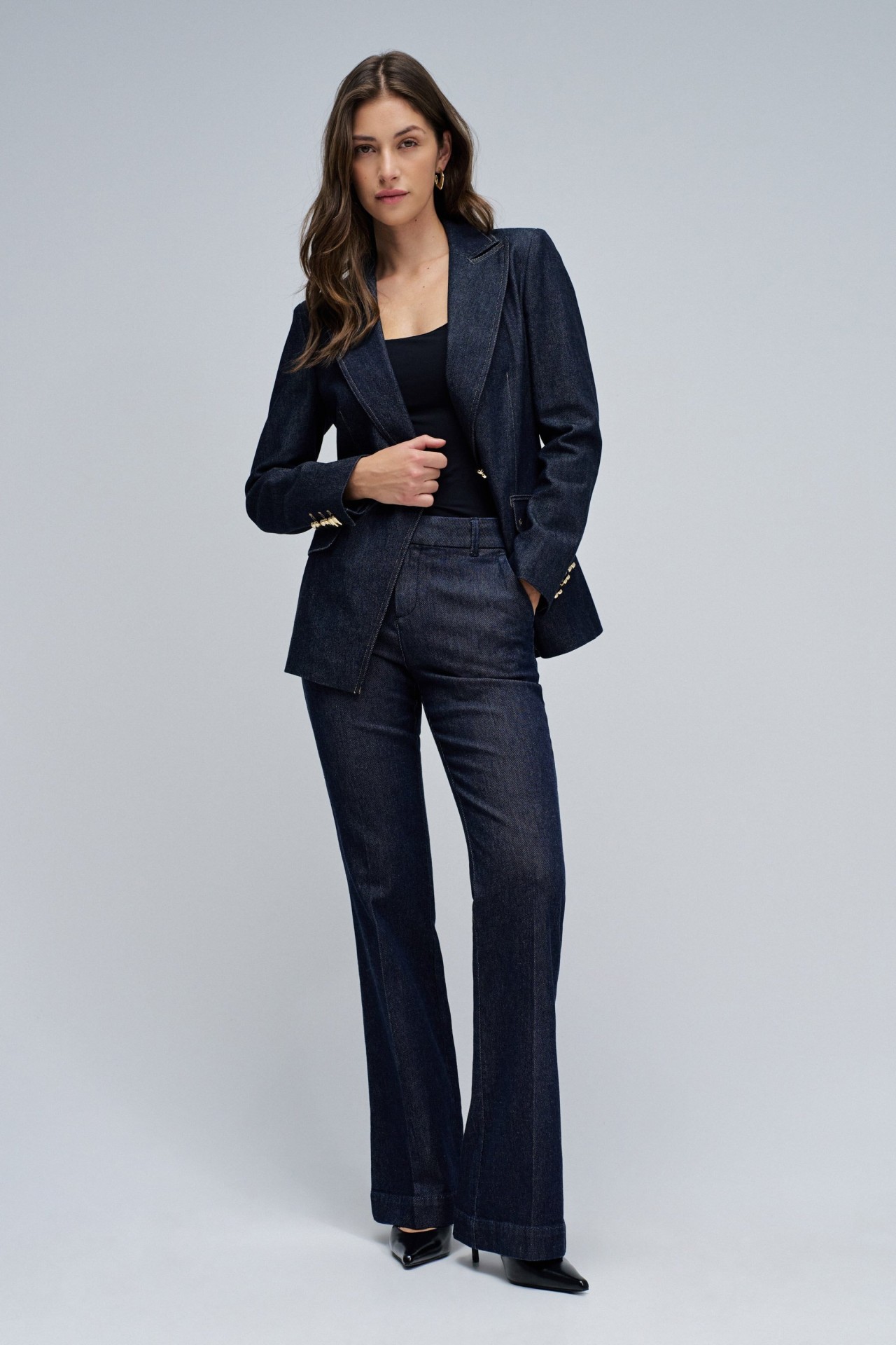 PANTALON CHINO FLARE EN LIGHTDENIM