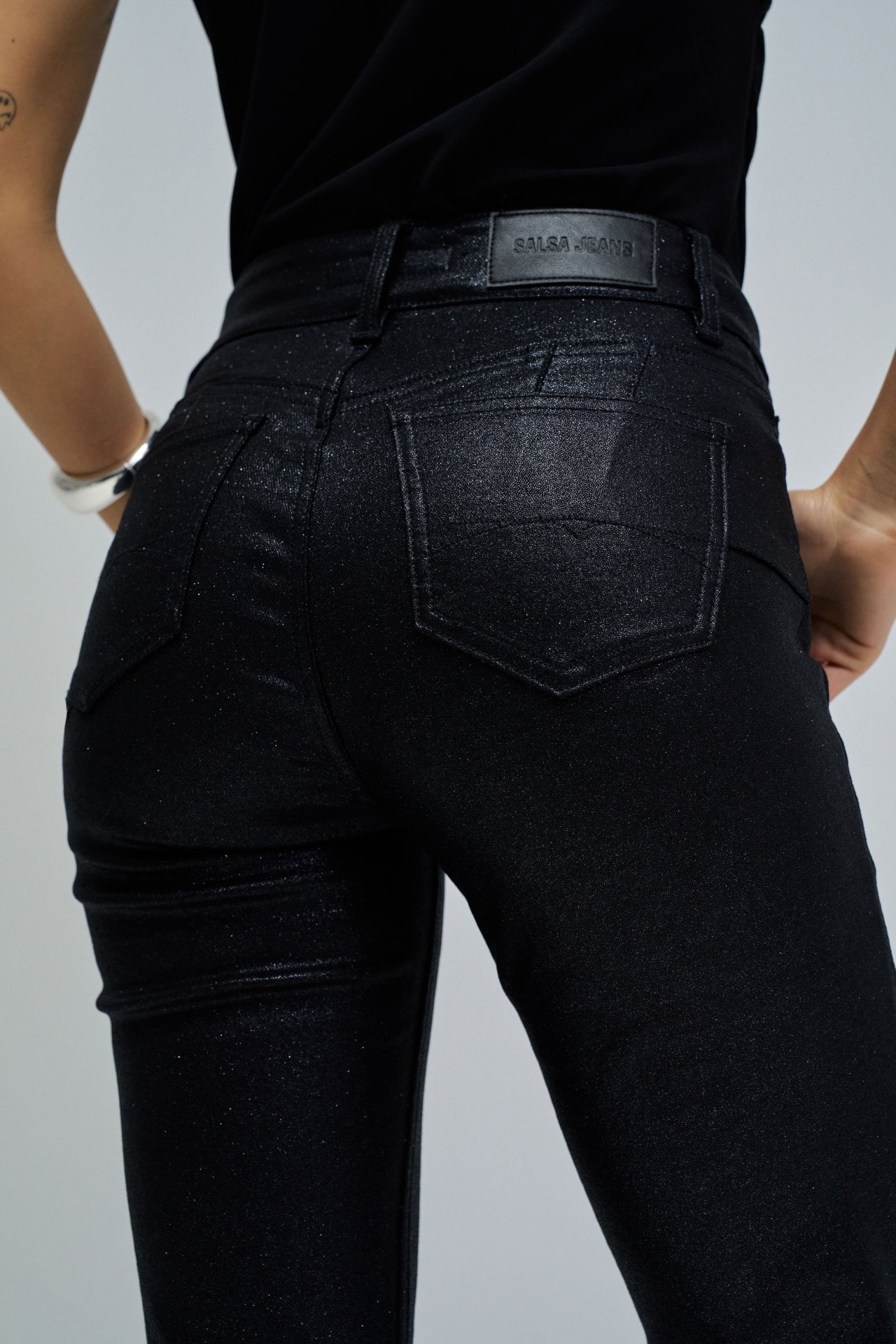 DESTINY PUSH UP FLARE JEANS IN COATING