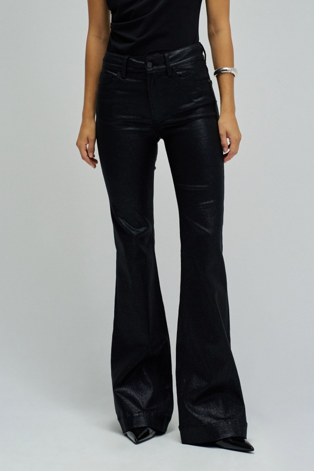 DESTINY PUSH UP FLARE JEANS IN COATING