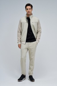 PADDED COAT WITH MIXED MATERIALS PADDED COAT WITH MIXED MATERIALS