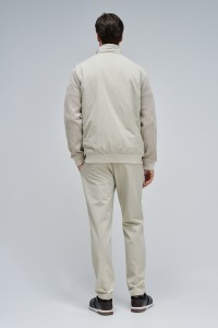 PADDED COAT WITH MIXED MATERIALS PADDED COAT WITH MIXED MATERIALS