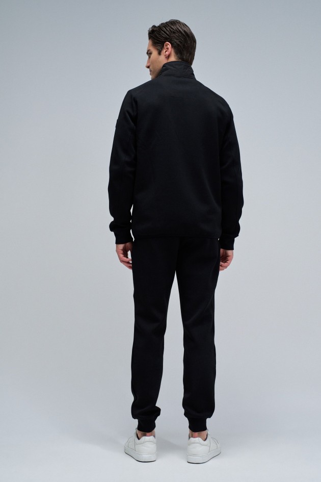 PADDED COAT WITH MIXED MATERIALS