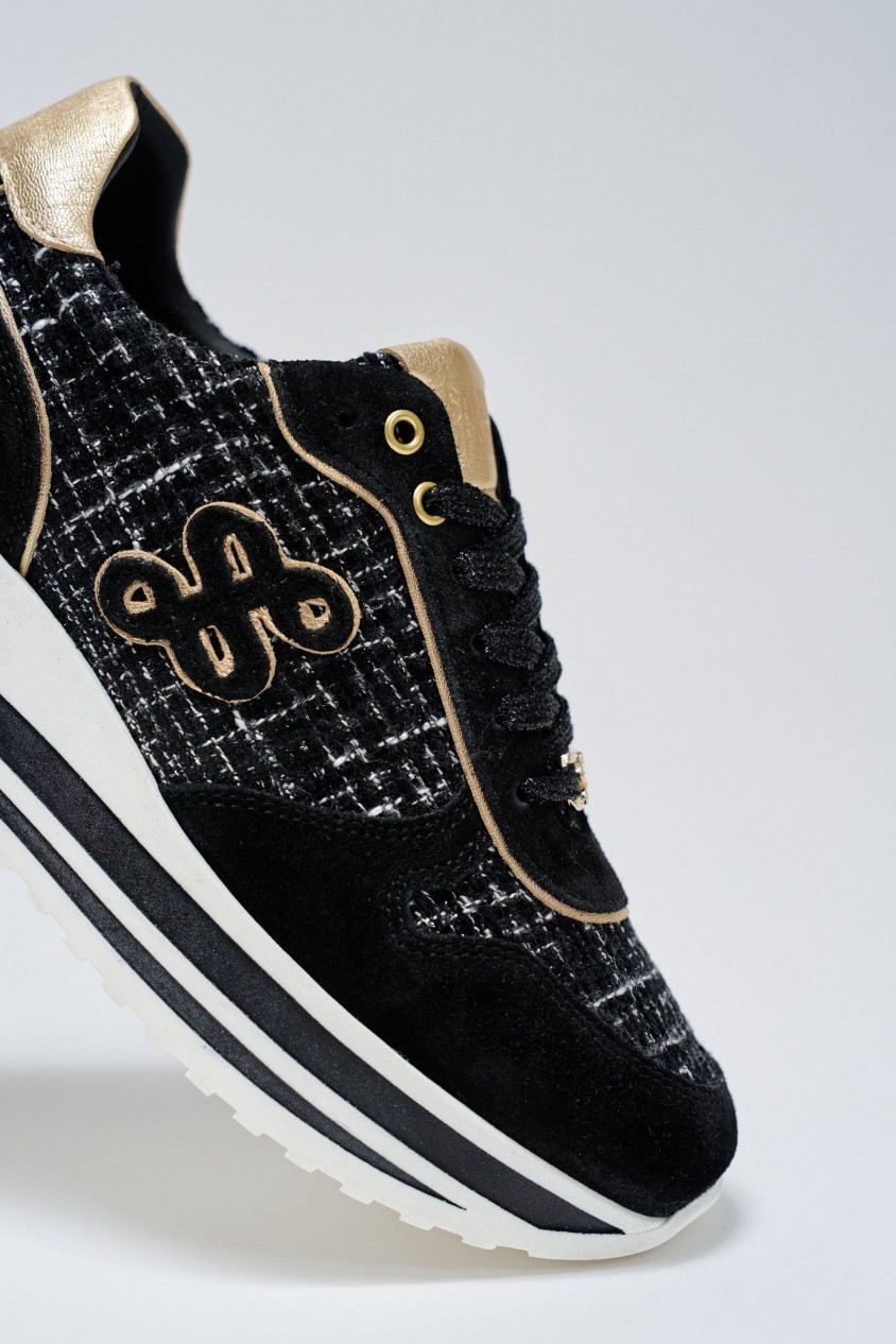 LEDERPLATTFORM-TURNSCHUHE