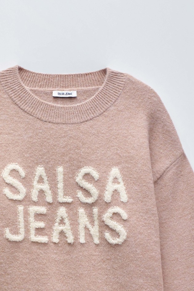 PULL EN MAILLE AVEC LOGO