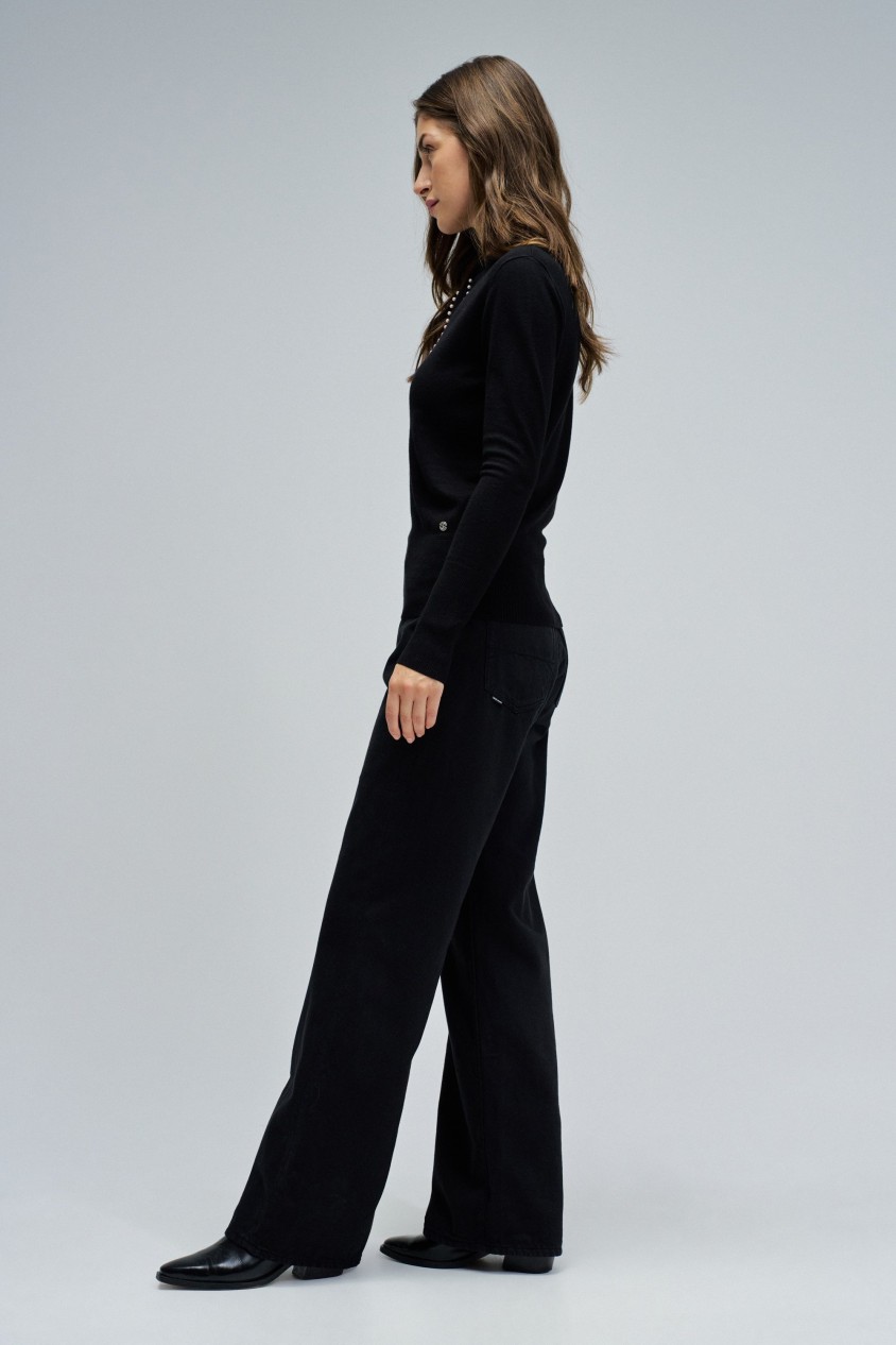 PULL EN MAILLE AVEC NOEUD